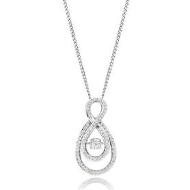 Beaverbrooks Dance 9ct White Gold Diamond Pendant